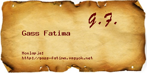 Gass Fatima névjegykártya